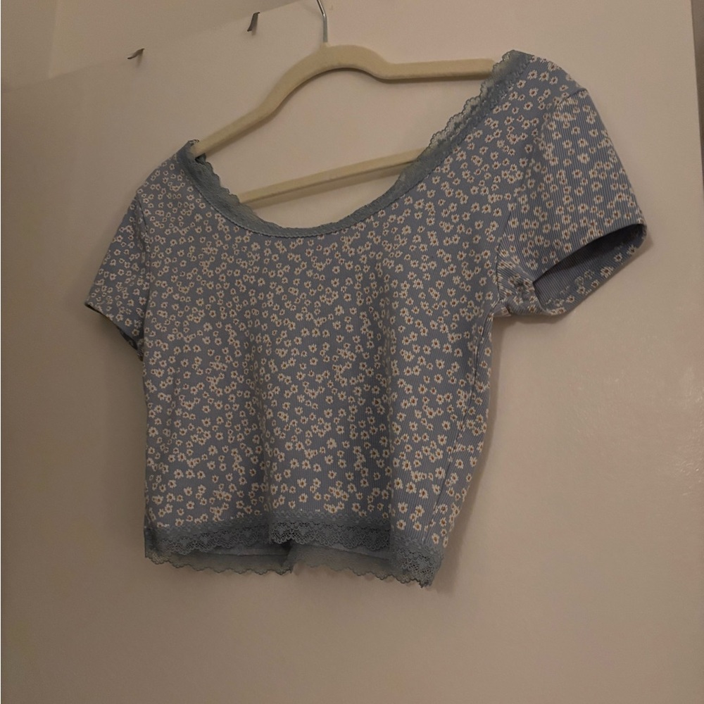 Floral Blue Women's Top